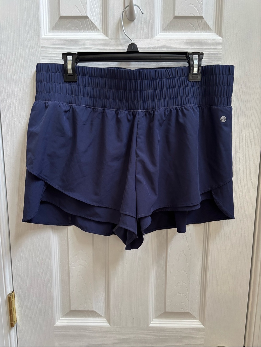 Apana Navy Blue Running Lined Athletic Shorts Women's Size XL, EUC